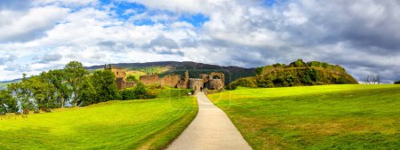 Photo for Ruins of Urquhart Castle along Loch Ness, Scotland, Great Britain - Royalty Free Image