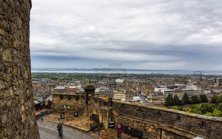 Photo for Panorama of the city of Edinburgh from the outside of the Castle, Scotland - Royalty Free Image