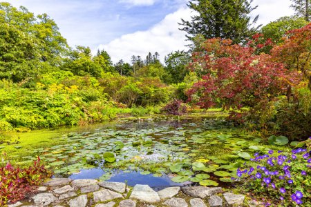 Beautiful view of the gardens of Armadale Castle, in the Isle of Skye, Scotland