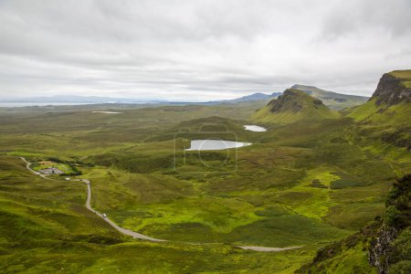 Photo for Beautiful image of spectacular scenery of the Quiraing on the Isle of Skye in summer, Scotland - Royalty Free Image