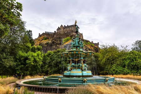 Photo for Edinburgh Castle is an ancient fortress, from its position on top of the castle rock it dominates the panorama of the city of Edinburgh - Royalty Free Image
