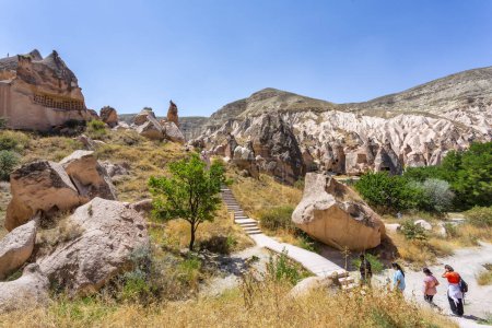 Zelve Open Air Museum in Cappadocia. Landmarks and historical places of Turkey