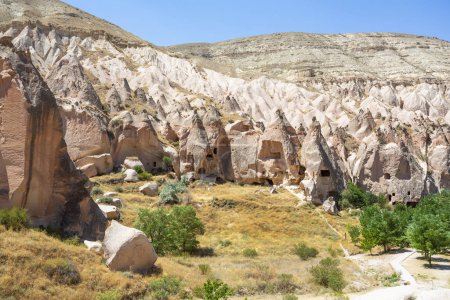 Zelve Open Air Museum in Cappadocia. Landmarks and historical places of Turkey