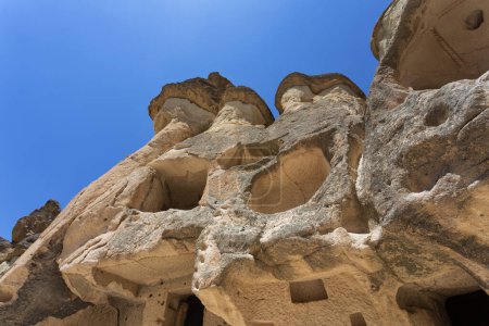 Pasabag, its famous fairy chimneys in Goreme Valley, Cappadocia, Turkey