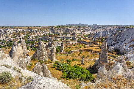 Beautiful view of the fairy chimneys of Goreme, a UNESCO World Heritage area