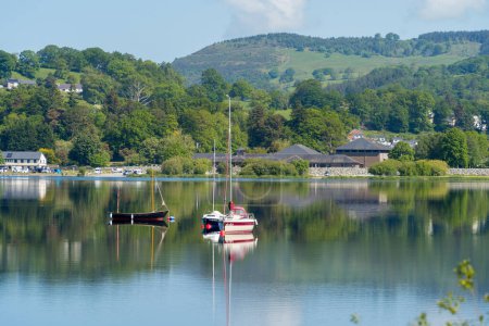 Photo for Bala, Gwynedd, Wales - May 26 : View of boats on Bala Lake in Gwynedd, Wales on May 26, 2023 - Royalty Free Image