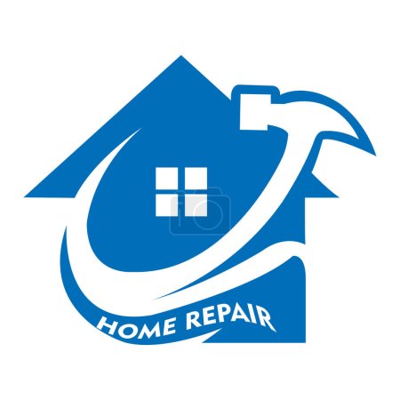 Ilustración de Inicio Reparación Logo Plantilla de diseño, icono de herramientas. Casa signo de reparación.EPS10 - Imagen libre de derechos