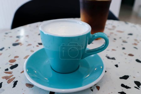 Photo for Milk , hot milk or cup of milk for serve - Royalty Free Image