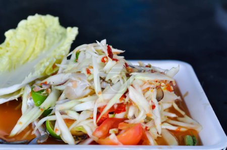 Photo for Som tam ,spicy salad or Thai food or Thai spicy salad - Royalty Free Image