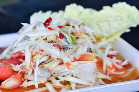 Photo for Som tam ,spicy salad or Thai food or Thai spicy salad - Royalty Free Image