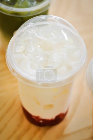 Photo for Milk , iced milk or glass of milk for serve - Royalty Free Image