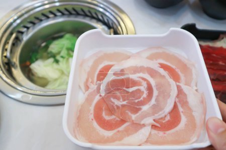 raw pork or sliced pork or meat for cook raw pork or sliced pork or meat for cook or shabu shabu ,sukiyaki