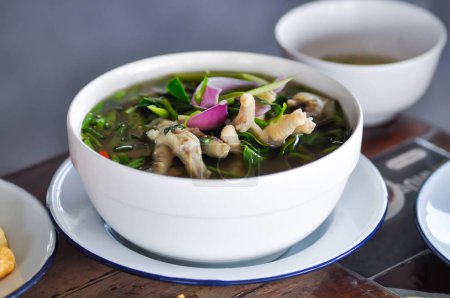 chicken feet soup, chicken soup or spicy soup or spicy chicken feet soup for serve