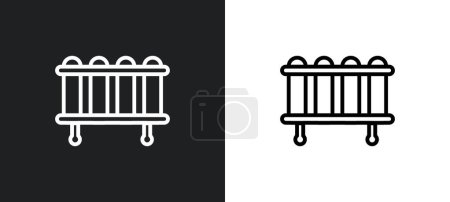 Illustration for Heater outline icon in white and black colors. heater flat vector icon from winter collection for web, mobile apps and ui. - Royalty Free Image