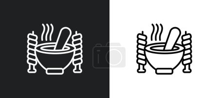 Illustration for Spa effect outline icon in white and black colors. spa effect flat vector icon from wellness collection for web, mobile apps and ui. - Royalty Free Image
