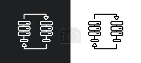 Illustration for Raid outline icon in white and black colors. raid flat vector icon from web hosting collection for web, mobile apps and ui. - Royalty Free Image