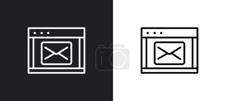Ilustración de Mensaje sobre cerrado icono de contorno en colores blanco y negro. mensaje cerrado sobre plano vector icono de la colección web para web, aplicaciones móviles y ui. - Imagen libre de derechos
