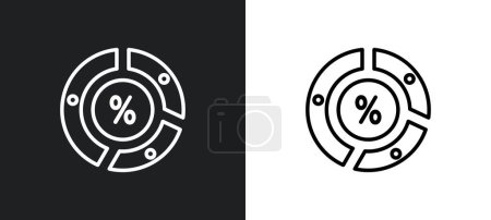 circular graphic outline icon in white and black colors. circular graphic flat vector icon from web collection for web, mobile apps and ui.