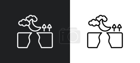 Illustration for Moonrise outline icon in white and black colors. moonrise flat vector icon from weather collection for web, mobile apps and ui. - Royalty Free Image