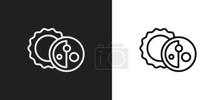 Illustration for Eclipse outline icon in white and black colors. eclipse flat vector icon from weather collection for web, mobile apps and ui. - Royalty Free Image