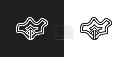 Illustration for Isobars outline icon in white and black colors. isobars flat vector icon from weather collection for web, mobile apps and ui. - Royalty Free Image
