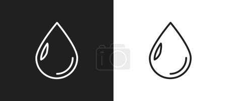 Ilustración de Icono de contorno de humedad en colores blanco y negro. humedad icono de vector plano de la colección del tiempo para la web, aplicaciones móviles y ui. - Imagen libre de derechos