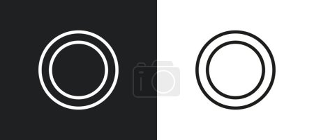 first quarter outline icon in white and black colors. first quarter flat vector icon from weather collection for web, mobile apps and ui.
