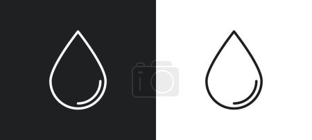 Illustration for Dew outline icon in white and black colors. dew flat vector icon from weather collection for web, mobile apps and ui. - Royalty Free Image