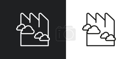 Téléchargez les illustrations : Couverture d'icône de contour de brouillard en blanc et en noir. couverture de brouillard vecteur plat icône de la collection météo pour le web, applications mobiles et ui. - en licence libre de droit