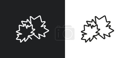 Illustration for Autumn outline icon in white and black colors. autumn flat vector icon from weather collection for web, mobile apps and ui. - Royalty Free Image