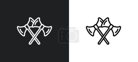 Illustration for Battle outline icon in white and black colors. battle flat vector icon from weapons collection for web, mobile apps and ui. - Royalty Free Image