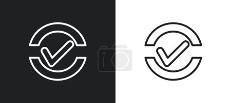 Illustration for Winking smile outline icon in white and black colors. winking smile flat vector icon from user interface collection for web, mobile apps and ui. - Royalty Free Image