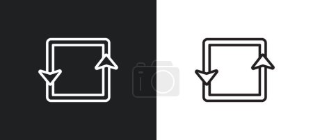 Illustration for Photo album outline icon in white and black colors. photo album flat vector icon from user interface collection for web, mobile apps and ui. - Royalty Free Image