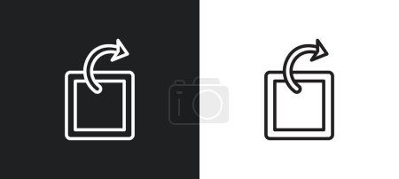 Photo for Paper bird outline icon in white and black colors. paper bird flat vector icon from user interface collection for web, mobile apps and ui. - Royalty Free Image