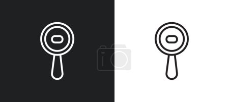 Photo for Gear option outline icon in white and black colors. gear option flat vector icon from user interface collection for web, mobile apps and ui. - Royalty Free Image