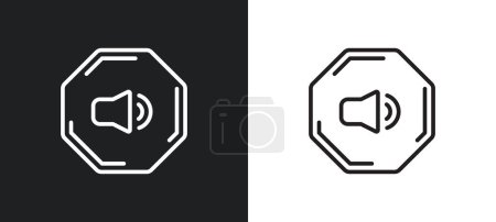 Illustration for Top alignment outline icon in white and black colors. top alignment flat vector icon from user interface collection for web, mobile apps and ui. - Royalty Free Image