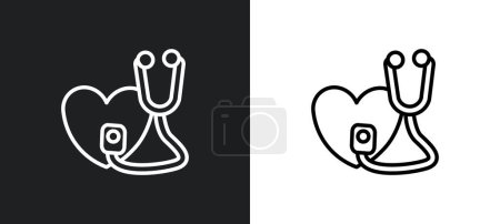 checkup outline icon in white and black colors. checkup flat vector icon from user collection for web, mobile apps and ui.