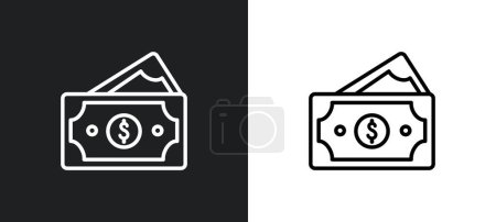 Illustration for Usa outline icon in white and black colors. usa flat vector icon from united states collection for web, mobile apps and ui. - Royalty Free Image