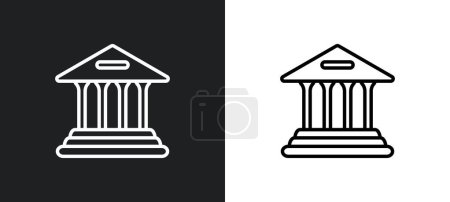 Illustration for Federalism outline icon in white and black colors. federalism flat vector icon from united states of america collection for web, mobile apps and ui. - Royalty Free Image