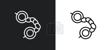 Illustration for Slavery in the united states outline icon in white and black colors. slavery in the united states flat vector icon from united states of america collection for web, mobile apps and ui. - Royalty Free Image