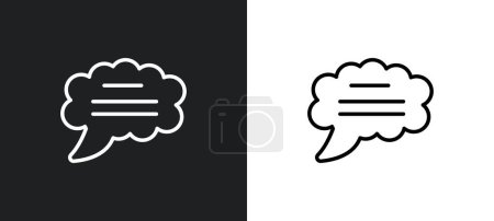 Illustration for Writing message outline icon in white and black colors. writing message flat vector icon from ultimate glyphicons collection for web, mobile apps and ui. - Royalty Free Image