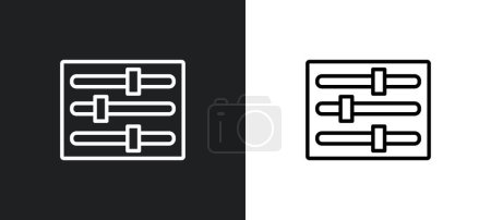 Ilustración de Barras de conexiones icono de contorno en colores blanco y negro. barras de conexiones icono de vector plano de última colección de glifos para la web, aplicaciones móviles y ui. - Imagen libre de derechos