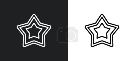 Ilustración de Icono de contorno de punto de estrella en colores blanco y negro. icono de vector plano punto estrella de última colección de glifos para web, aplicaciones móviles y ui. - Imagen libre de derechos