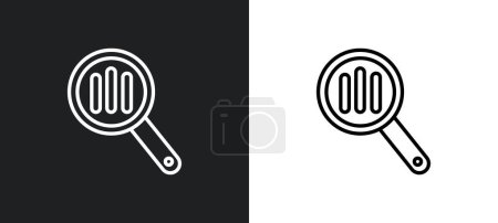 Illustration for Data analytics outline icon in white and black colors. data analytics flat vector icon from user interface collection for web, mobile apps and ui. - Royalty Free Image
