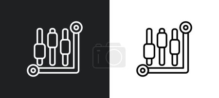 Illustration for Box plot outline icon in white and black colors. box plot flat vector icon from user interface collection for web, mobile apps and ui. - Royalty Free Image