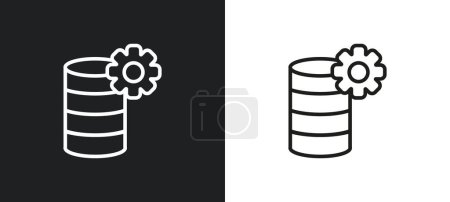 analytics tings outline icon in white and black colors. analytics tings flat vector icon from user interface collection for web, mobile apps and ui.