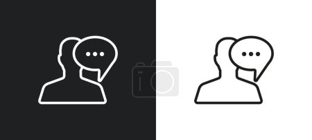 Ilustración de Icono de contorno de mensaje anónimo en colores blanco y negro. mensaje anónimo icono de vector plano de la colección de interfaz de usuario para la web, aplicaciones móviles y ui. - Imagen libre de derechos