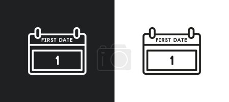 Illustration for Curve arrow outline icon in white and black colors. curve arrow flat vector icon from user interface collection for web, mobile apps and ui. - Royalty Free Image