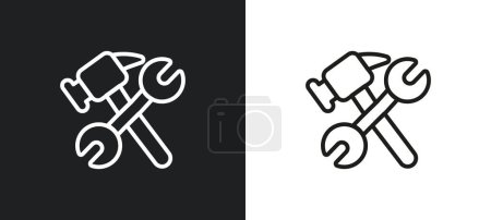 Ilustración de Icono del contorno de la herramienta espiral en colores blanco y negro. herramienta espiral icono de vector plano de la colección de interfaz de usuario para web, aplicaciones móviles y ui. - Imagen libre de derechos