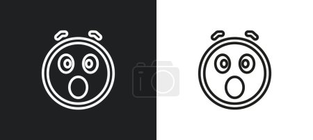 Illustration for Job transition outline icon in white and black colors. job transition flat vector icon from user interface collection for web, mobile apps and ui. - Royalty Free Image